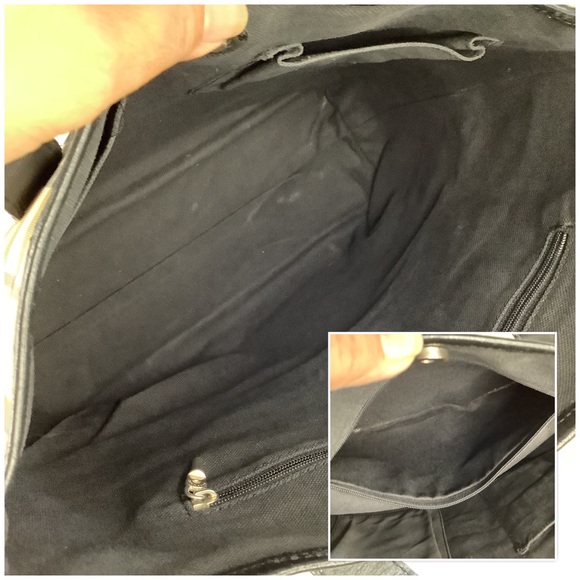 🛍BURBERRY Vintage Black Coated Canvas(PVC) House Check Tote Bag🛍 - Picture 8 of 8